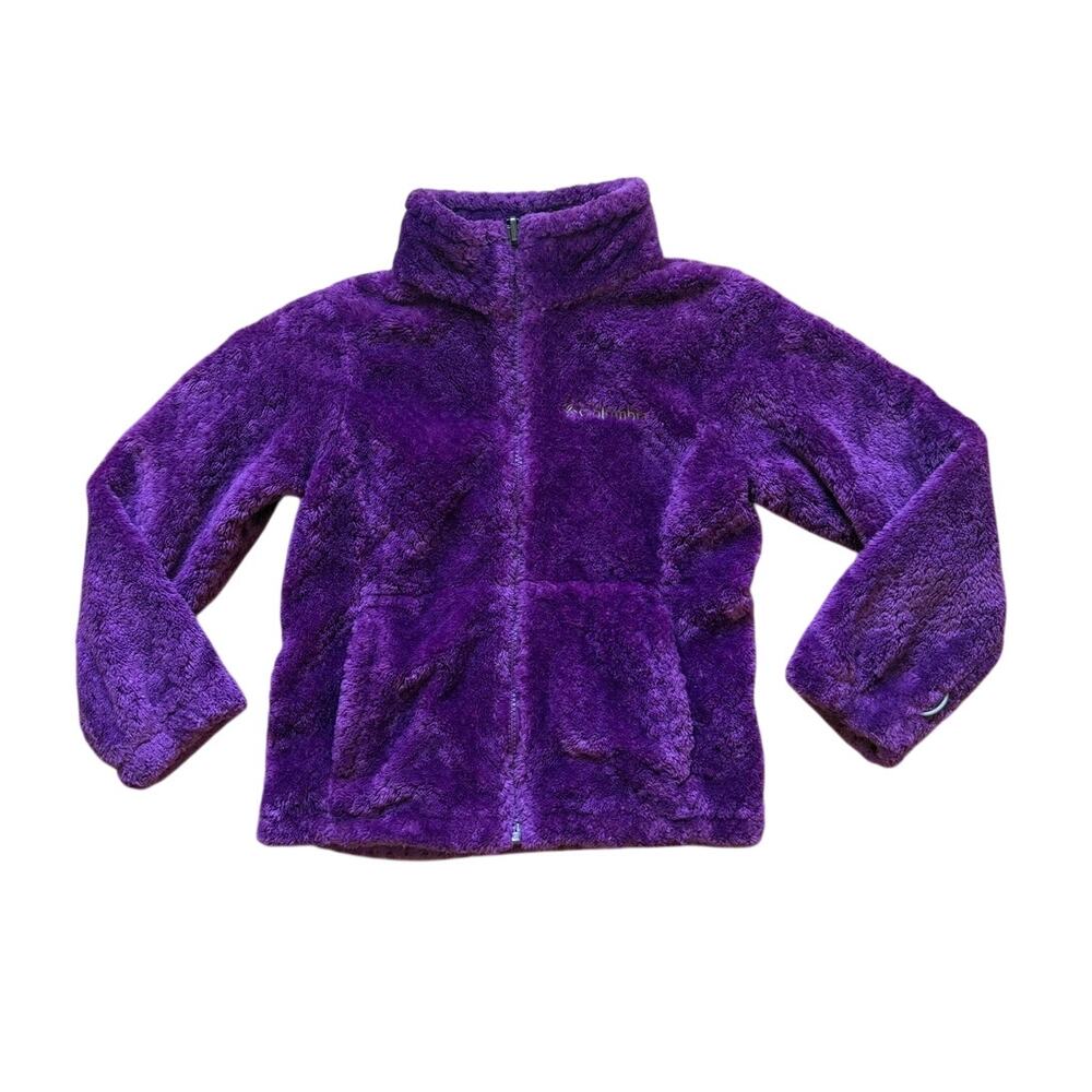 Columbia Interchange Purple Fleece Sweater Girls Size XS Full Zip